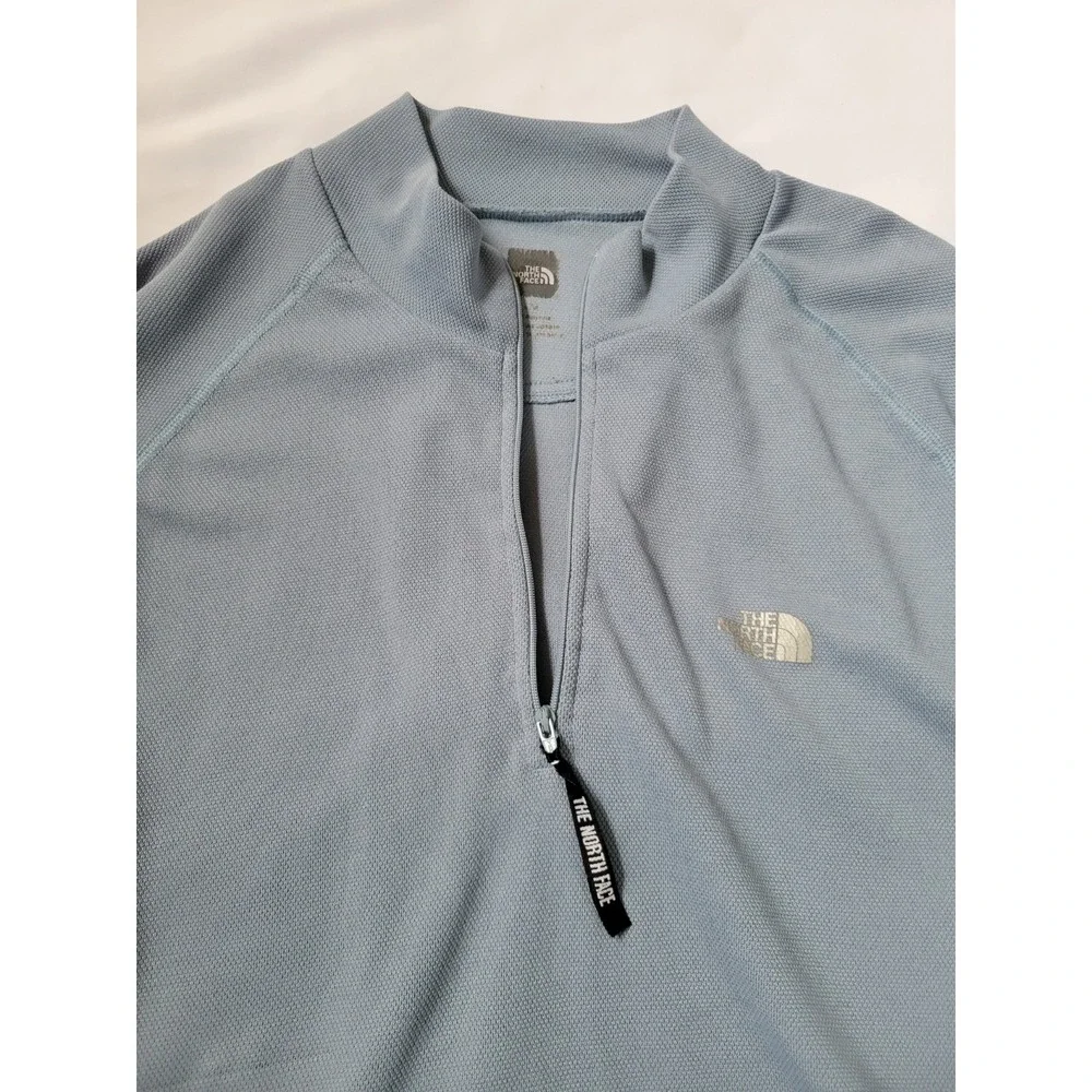 The North Face Mens‎ Blue Vapor Wick 1/4 Zip Blue Pullover Shirt Size Large